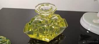 Krásny veľký Art deco Flakón s vysokým obsahom uránu, - 10