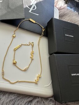 Nová nenosena luxusná sada naramku a nahrdelnika YSL - 10