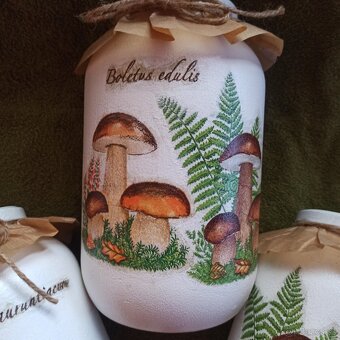 Poháre na hríby s motívom hriby - 10