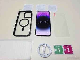 APPLE IPHONE 14 PRO MAX 128GB DEEP PURLPE,BATERKA 100% - 10