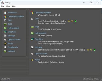 HP 250 G8 /Intel N4020/8GB RAM/FHD/256GB SSD/Bat ok - 10