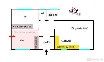 Tichá lokalita / 1 IZBA v 3i byte/ PODLAVICE / PARKOVANIE - 10
