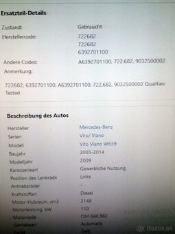 Automatická prevodovka Mercedes Vito viano 2,2cdi - 10