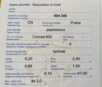 Predaj plachetnica Conrad 600 - 10