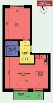 2-izb. byt s balkónom v novostavbe NOVÝ MARTIN -Ul.Záturecká - 10