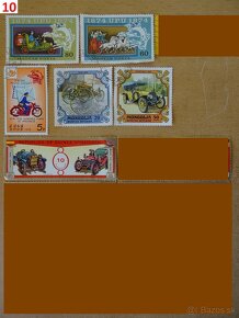 Nádherné poštové známky AUTÁ - 10