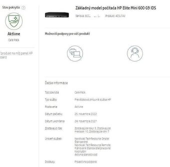 HP Elite Mini 600 G9 Jet Black - zaruka 11/2027+DVDRW mech - 10