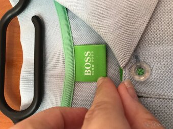 HUGO BOSS originál azurove pánske polotricko L/XL - 10