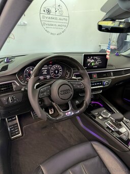 AUDI VOLANT KARBONOVY ZKOSENY s airbagom a RS padlami - 10