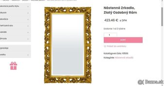 luxusne barokove zlate zrkadlo 160x98cm - 40% - 10