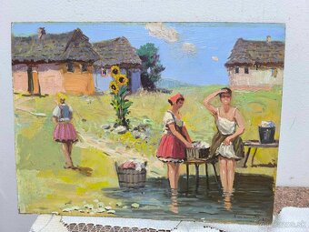Koziarsky - 4 x olejomaľby zo slovenského vydieka - 10