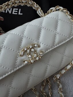 Chanel top handle biela taska kabelka nova - 10