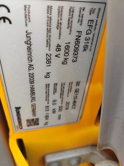 Elektrický VZV Jungheinrich EFG 316K - 10