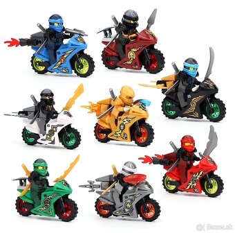 Figurky Ninjago - motorky (8ks) typ lego - nove, nehrane - 10