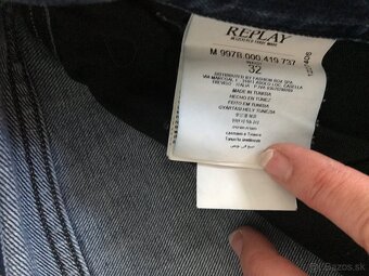 REPLAY originál riflove pánske capri nohavice w32 L: - 10
