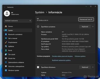 HP EliteBook 840 G4/14"FHD/i7-7600U/SSD M.2 512GB/16GB DDR4 - 10