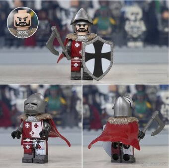 Figúrky Rytieri 3 (8ks) typ lego, nové, nehrané - 10