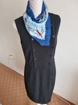 čierne biznis šaty Ralph Lauren 40 + šatka grátis - 10