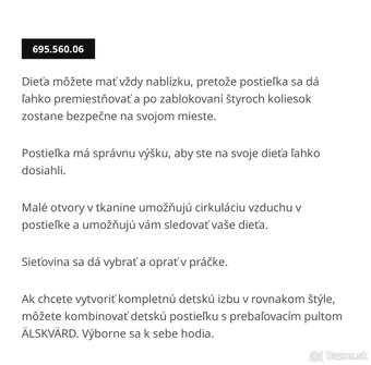 Detská postieľka Ikea Älskvärd - 10