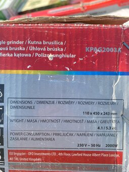 AmiTech Uhlová Brúska 2000W 230mm nepoužitá - 10