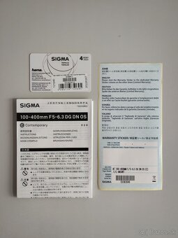 Sigma 100-400mm f/5-6.3 DG DN OS C (L-mount) + objímka Sigma - 10