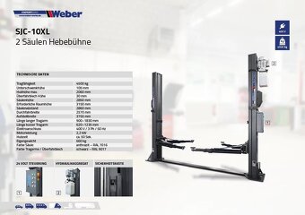 Profesionálny dvojstĺpový zdvihák WEBER - 10