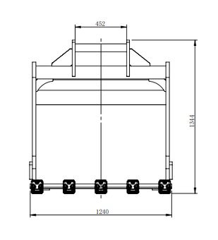 Podkopová lžíce se zuby, 130cm s upínáním S70 - 10