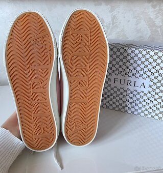 Furla kožené tenisky púdrovo ružové - 10