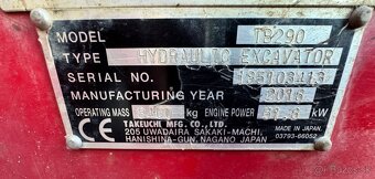 Pásový minibagr TAKEUCHI TB 290 - 10