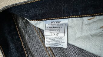 Pánske,kvalitné džínsy CARHARTT - veľkosť 34/32 - 10