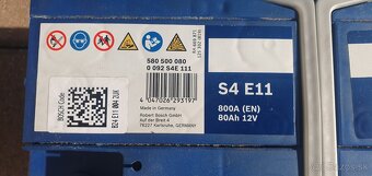 AGM, EFB akumulator autobateria BOSCH S4 E11, 80Ah, 12V - 10
