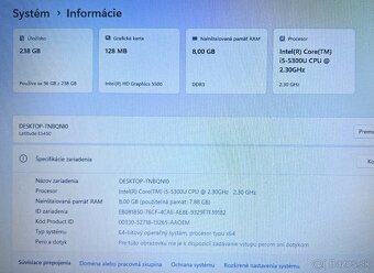 Dell Latitude E5450 / i5-5300U / 8GB RAM / 256GB SSD / 14" - 10