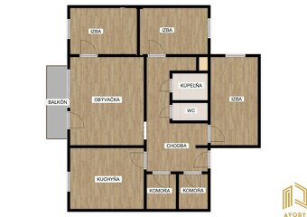 NA PREDAJ 4 - IZB BYT (84M2), BALKÓN, BREZOVÁ POD BRADLOM - 10