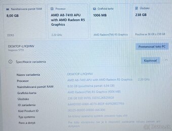 Dell Inspiron / AMD A8-7410 / 8GB RAM / 256GB SSD / 17.3" - 10