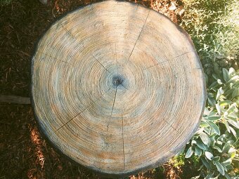 Záhradné betónové posedenie v imitácii dreva - 10