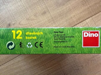 Drevené kocky Krtko (Dino) – 12 ks - 10