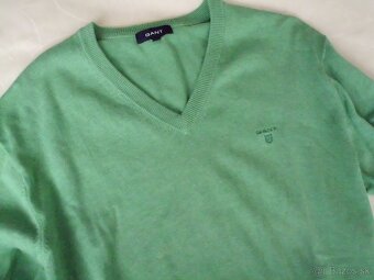 Gant pánsky sveter zelený melír XL - 10