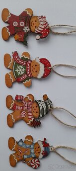 Vianočné drevené stromčeky,  ozdoby - 10