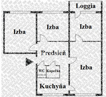 Na predaj 4 izbový byt s loggiou, 82 m2, Terasa - 10