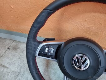 VOLANT VOLKSWAGEN R RLINE kožený ČERVENÉ PREŠÍVANIE - 10