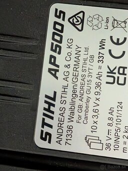 Stihl baterie ap 500 s set zaruka 7/2028 - 10