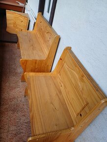 Drevená lavica,sťahovací luster - 10