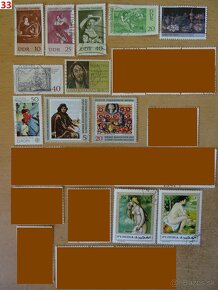 Nádherné poštové známky UMENIE 2 - 10