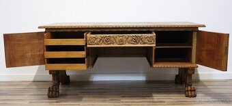 Starožitná řezbovaná pracovna-UNIKÁTNÍ set-6 částí - 10