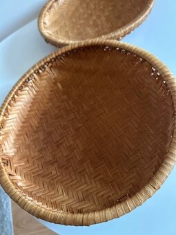 2 ks staré ratanové misky - 10