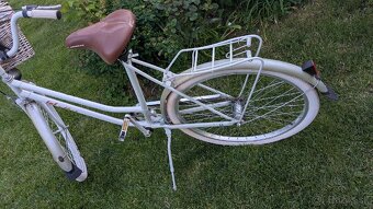 Retro bicykel 26" biela metaliza - 10