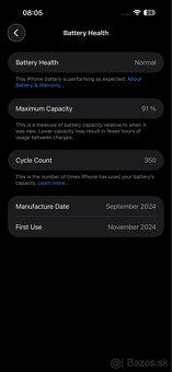 Predám Čierny iPhone 16 Pro Max 512GB - 10
