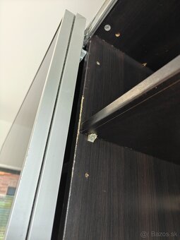 IKEA PAX skriňa 250 cm, čierna so sklom - 10