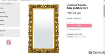 luxusne barokove zlate zrkadlo 160x98cm - 40% - 10