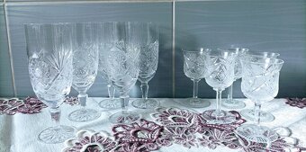 Krištáľ - misa , poháre, - 10